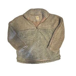 THREAD & SUPPLY JERSEY LINED FLEECE QUARTER ZIP SWEATSHIRT